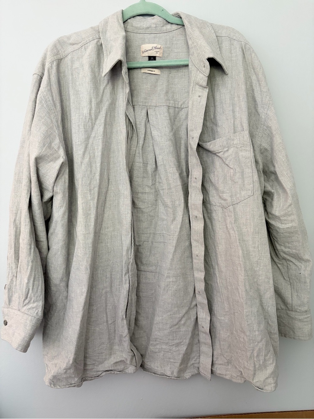 Universal Threads Light Gray Button-Up Shirt Jacket